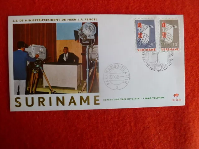 1966 Suriname   Imagination Tv Service  Stamps  Fdc 2Oth October