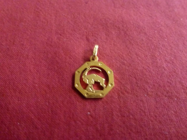 Pendentif or jaune 375, zodiaque bélier
