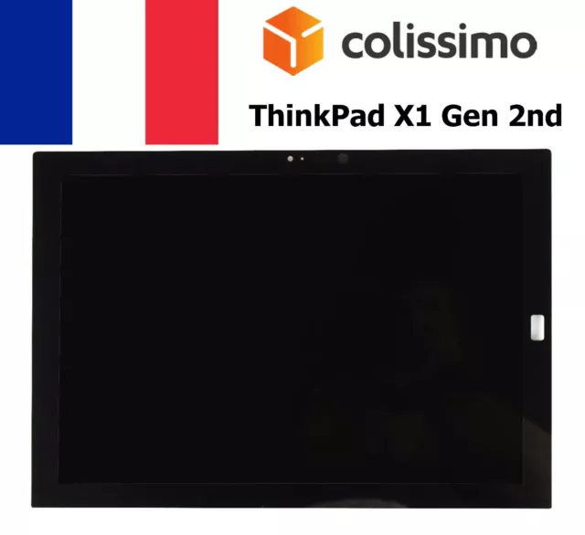 Écran tactile d'origine ThinkPad X1 Tablet Gen 2nd FHD + LCD avec cadre 01AW807