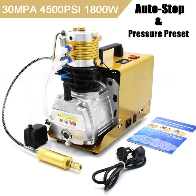 Pompe à Air Haute Pression 30/40 MPA - Compresseur Sans Huile, Manomètre Inclus