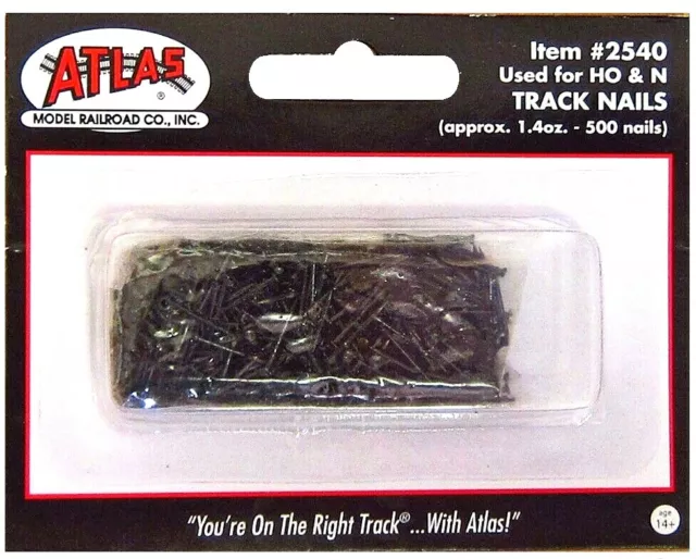 HO/N Scale Atlas 2540 Track Nails Number 19 1/2" Long  2oz 56.7g