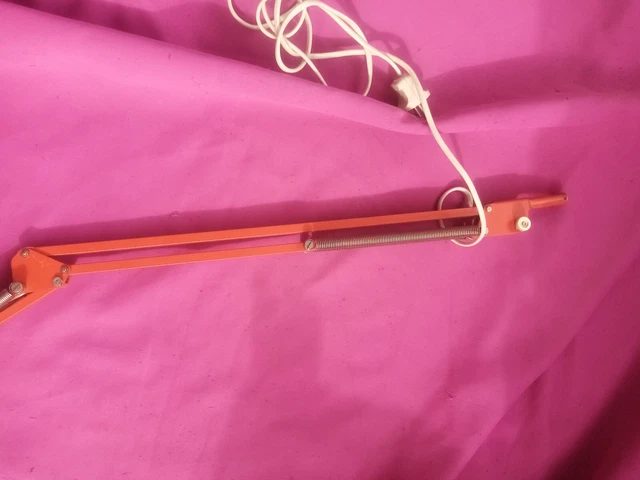TWIST & TWIST T1 LAMPE Architecte BUREAU vintage Articulee orange 1960 Desk Lamp 12