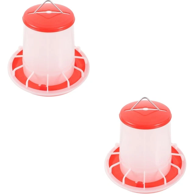 Mangeoire Et Abreuvoir Pour Poules, Cailles, Volailles - Kit Portable - Capacité 1 Kg (nourriture) Et 1.5 L (eau)