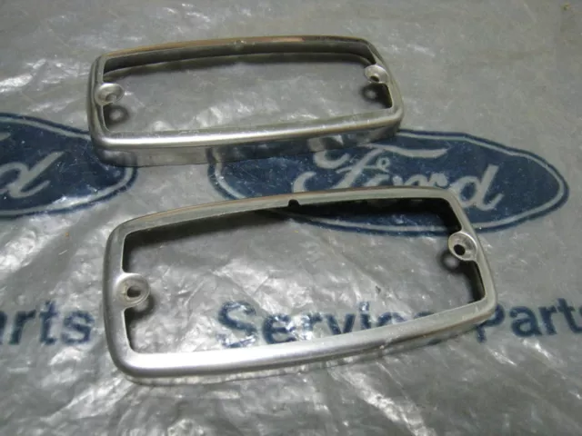 Mk1 Escort Rs2000 Twin Cam Mexico Gt Gen  Ford Nos Pair Of Reverse Lamp Bezels