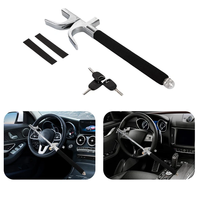 ANTI-THEFT CAR STEERING Wheel Lock Adjustable Length Steering Wheel ...