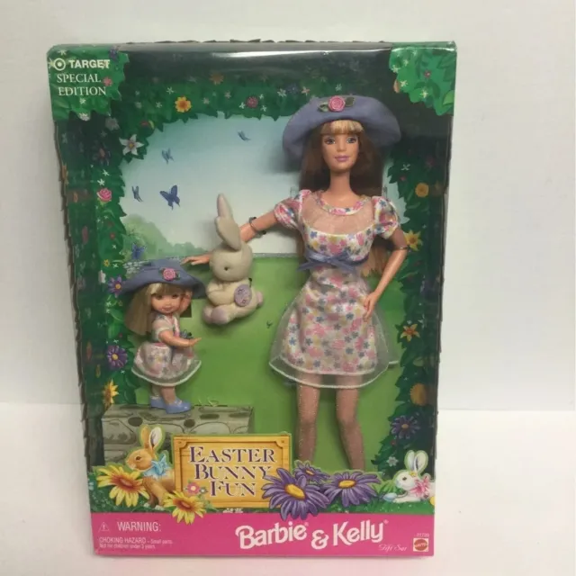 1998 Mattel Vintage Easter Bunny Fun Barbie & Kelly Gift Set #21720 NRFB