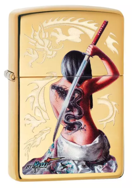 Zippo Windproof Lighter, Dragon Lady Sword, Designed By Mazzi 29668, New In Box