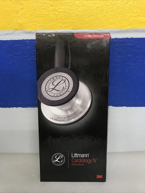 Littmann Cardiology IV Stethoscope 6162 Black Tube Smoke ChestPiece New ~READ~