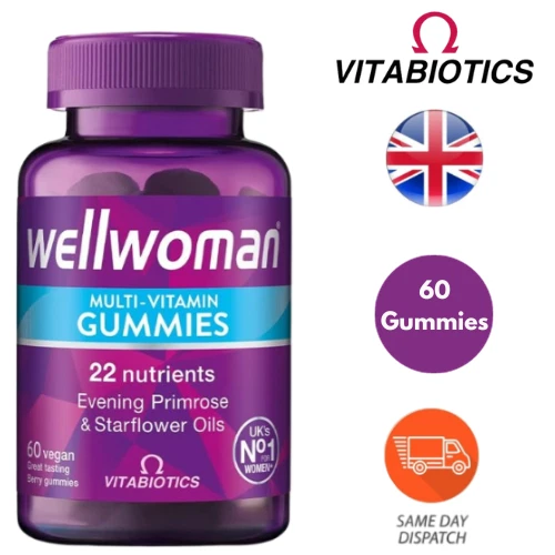 VITABIOTICS WELLWOMAN MULTIVITAMIN Gummies for Energy Release Healthy