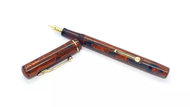 Gorgeous The Seal Pen By Conway Stewart, Rmhr, Semi Flex 14K Medium Nib