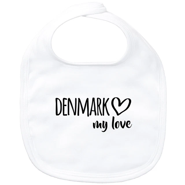 Bavaglino bambino Denmark my love idea regalo souvenir compleanno collo di Natale