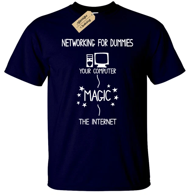 Rete per Manichini T-Shirt Divertente da Uomo Geek Secchione It Computer Regalo