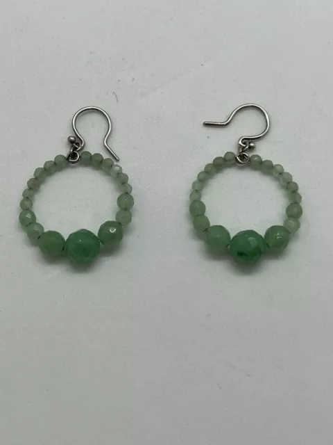 Chan Luu Aventurine Green Crystal Sterling Silver Womens Earrings New $70 3