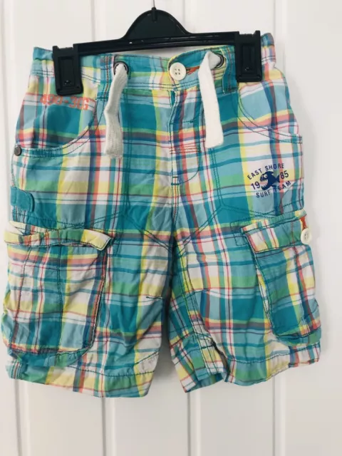 Next boys cargo style check shorts age 5