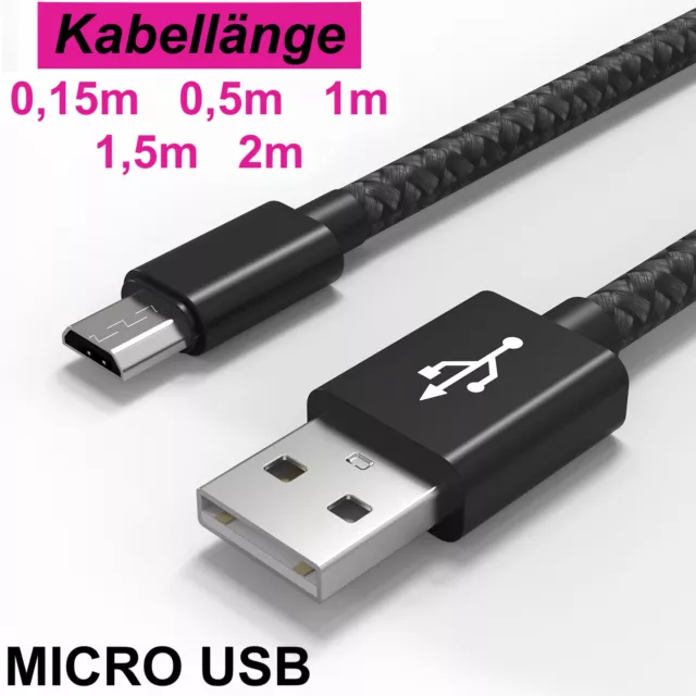 Micro USB Ladekabel Datenkabel Kabel für ORIGINAL SAMSUNG GALAXY S7 Smartphone