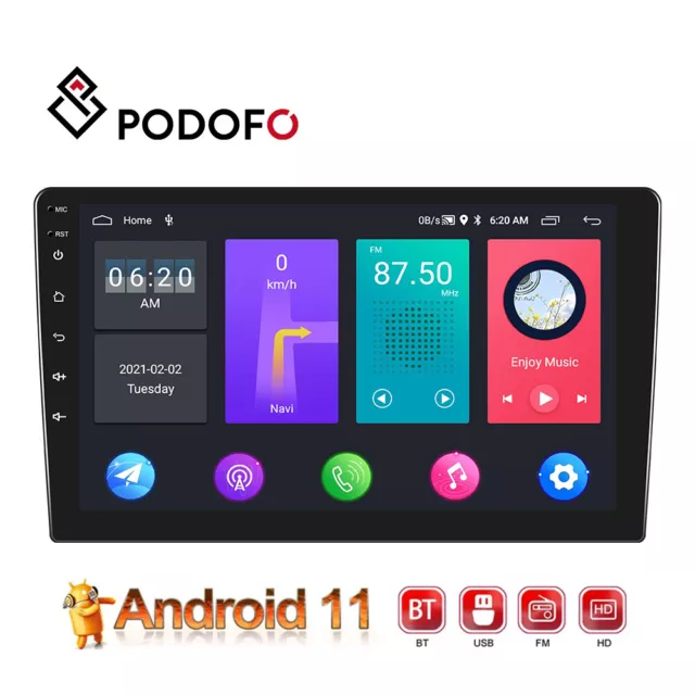 ANDROID 13 Double 2 DIN Car Stereo Radio GPS WiFi RDS MP5 Player Bluetooth 10.1"