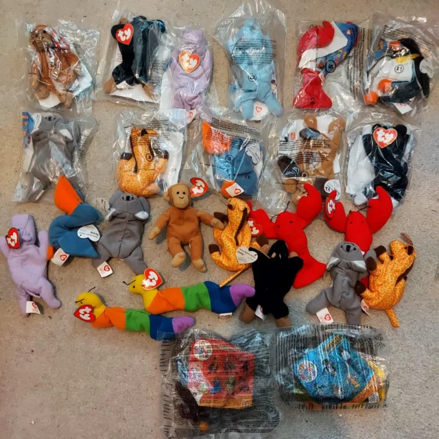 25 TY Teenie Beanie Babies McDonalds Happy Meal sets 1993 shrek toy joblot