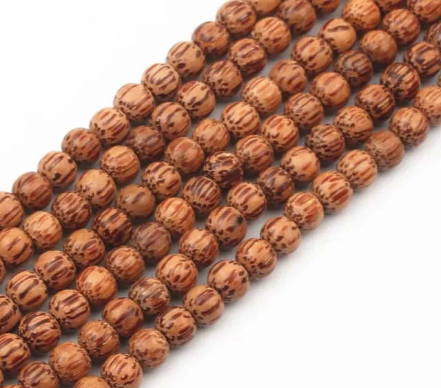 Round Wooden Bracelet Spacer Beads Jewelry Charm Loose Bead Diy Accessory 100pcs