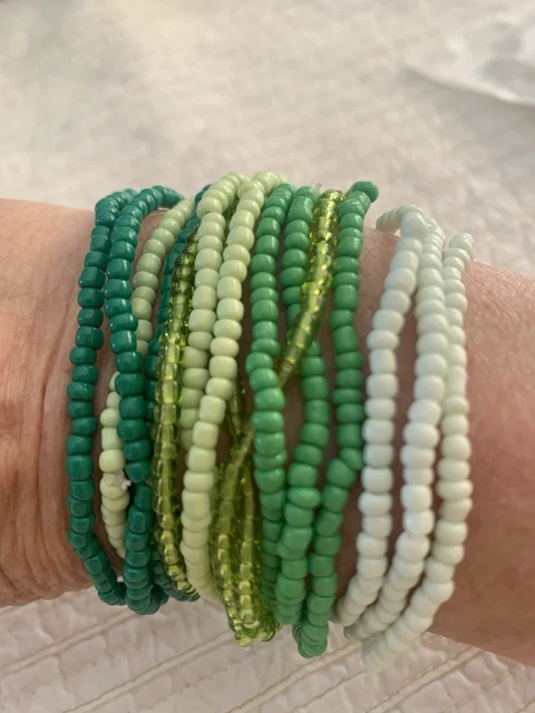 Lot De 2 Bracelets Manchette En Plastique Vintage - Couleur Noir Et Ambre - Style Années 70