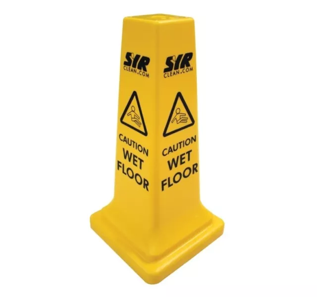 WET FLOOR CAUTION SIGN  YELLOW Cone Danger Hazard LARGE HEAVY DUTY WARNING UK