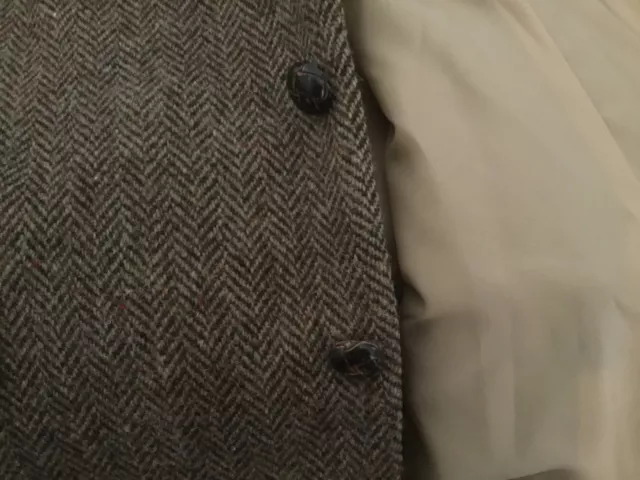 Mens Vintage Harris Tweed Jacket 100% Pure Scottish Wool Small To Medium Size 3