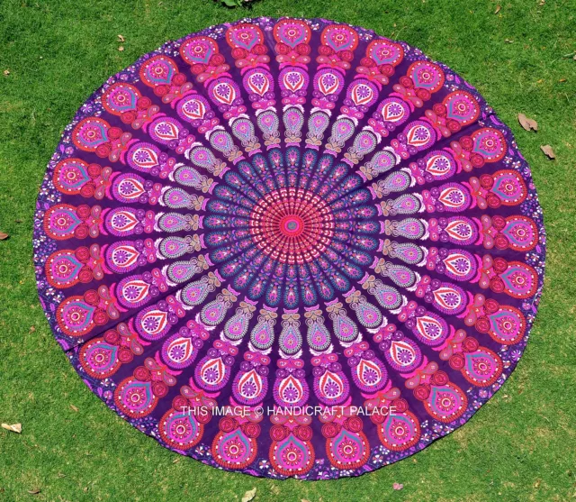 Rond Indien Fait Main Plage Yoga Tapis De Sol Hippie Mandala Rond Nappe De Table