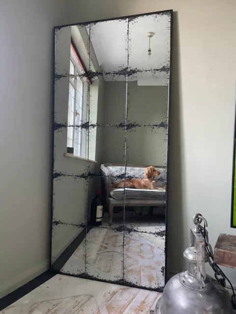 Large Antique Framed Mirror, 170cm X 100cm