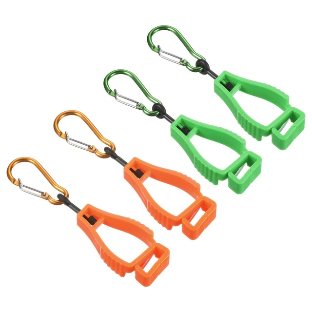 Guanto Protezione,4pz Guanti Afferra Cattura Clips Supporto,Verde Arancione