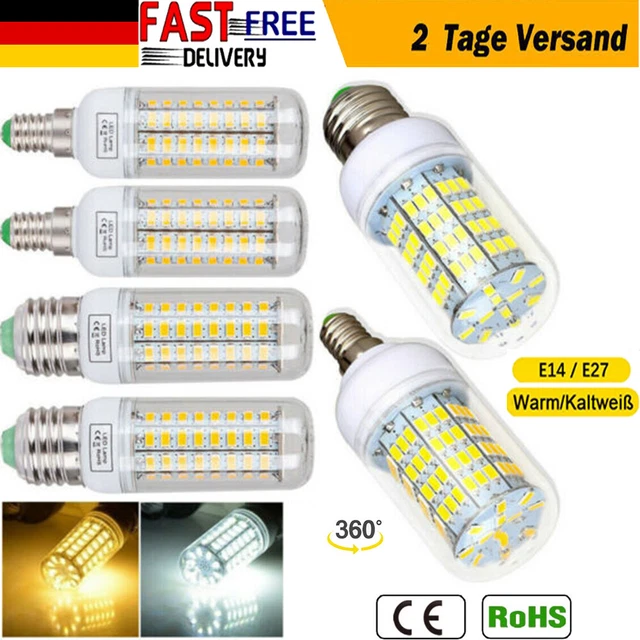 4/8x E27 E14 LED Birnen Mais Licht Leuchtmittel Glühbirne 5730 SMD Weiß Warmweiß