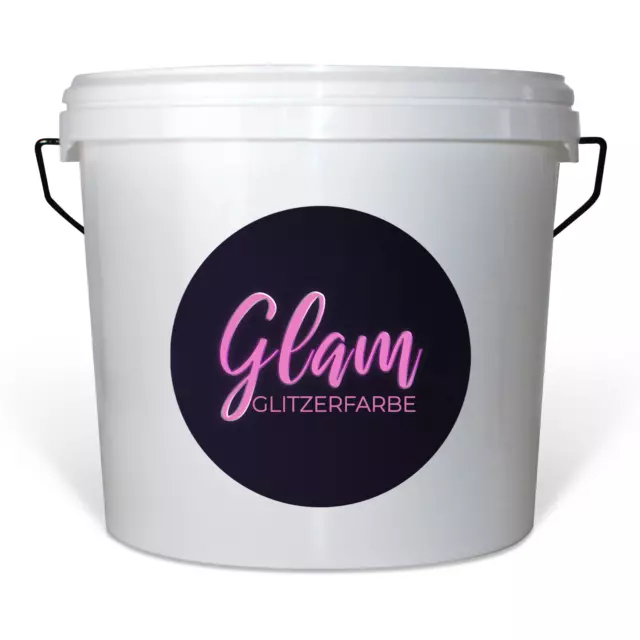 Glam Wandfarbe Glitzerfarbe Kreidefarbe auf Kreidebasis Glitzer Innenfarbe 2L