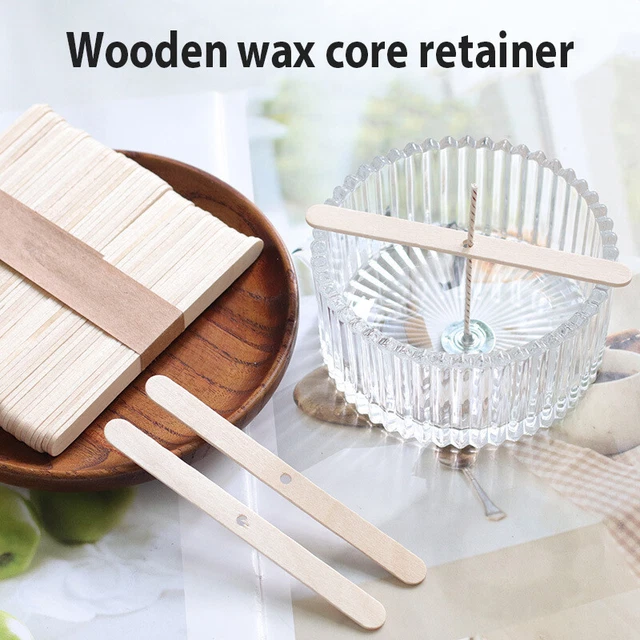 Dispositivo de centrado de cera para hacer velas núcleo soporte de madera cera de soja aromaterapia T'Z8