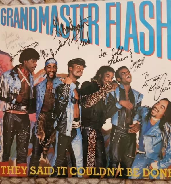Grandmaster Flash Group signed LP They said it couldn't be done