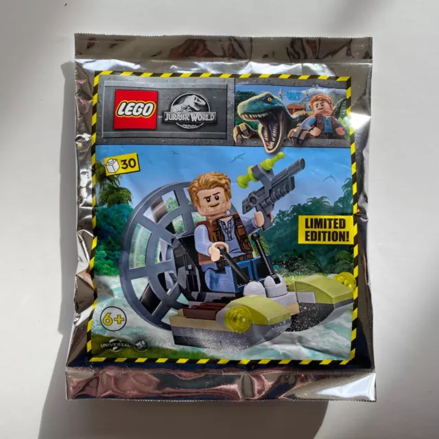 LEGO Jurassic World Owen With Airboat 122220 Foil Pack Set SEALED