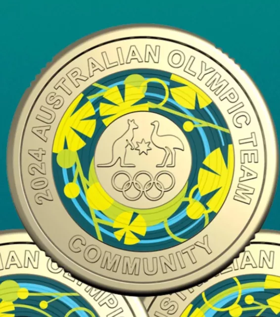 WOOLWORTHS 2024 2 Olympic Coin In Hand UNCIRCULATED 5.99