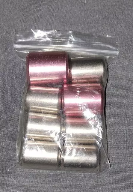 (8 Caps) C&D Valve 1/4" Locking Refrig. Caps (6) & NOVENT R-410 Pink Caps (2)