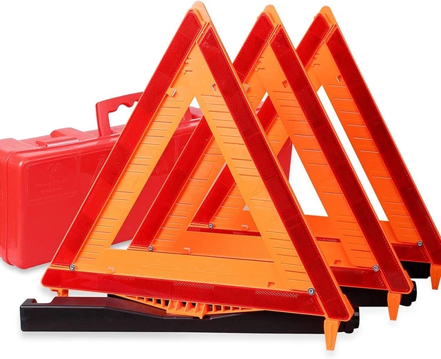 Emergency Warning Triangle Reflective Safety Roadside Kit for Car DOT Approved