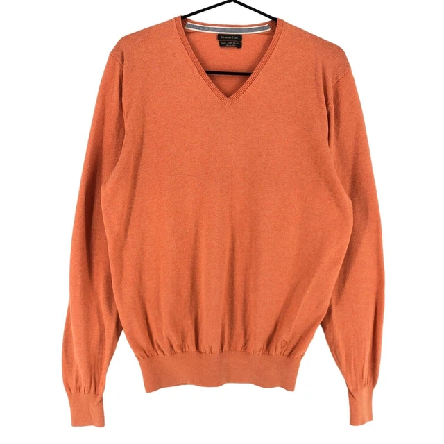 Massimo Dutti Pull En Soie Cachemire À Col En V Pour Homme Taille M