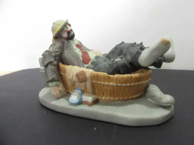 Emmett Kelly Jr Saturday Night Hobo Clown In Bathtub by Flambro