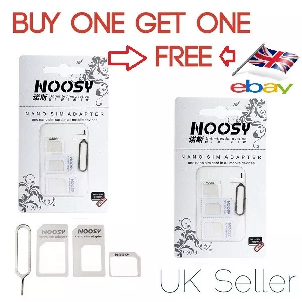 SIM Nano Card to MICRO Standard SIM Adapter converter SET For Any Phone