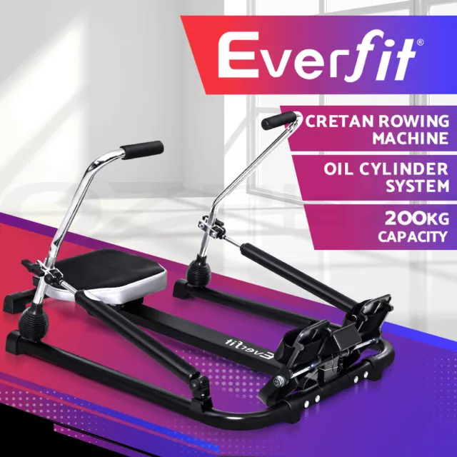 Everfit Rowing Machine Rower Hydraulic Resistance Exercise Fitness Gym Cardio