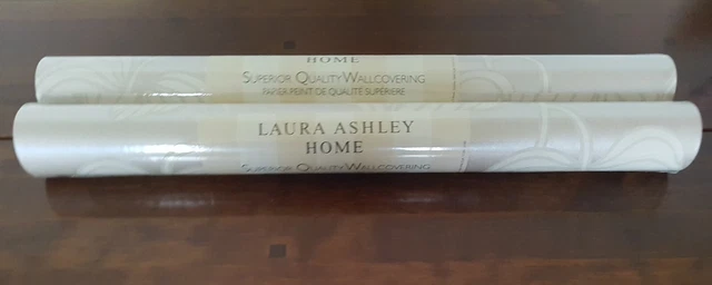 2 rolls Laura Ashley wallpaper MANHATTAN SABLE~pearlescent inks~batch W076802/AI