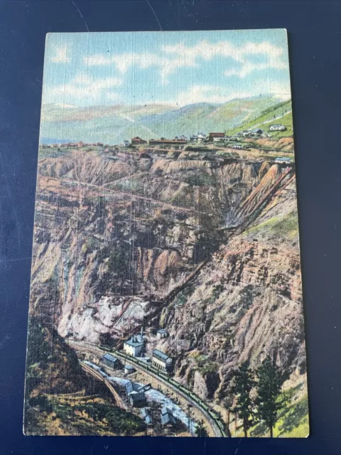 Battle Mountain Hwy Colorado Eagle River Canon Zinc Mine Gilman Postcard 1935