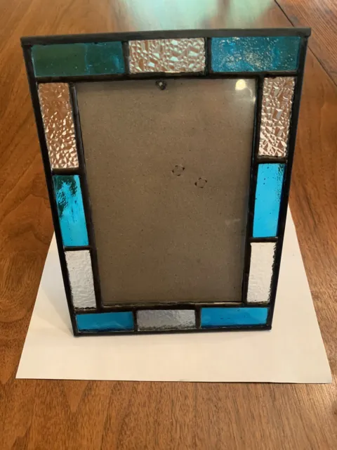 Tiffany Style Stained Glass Picture Frame 4x6 Handmade by Bella Luce.
