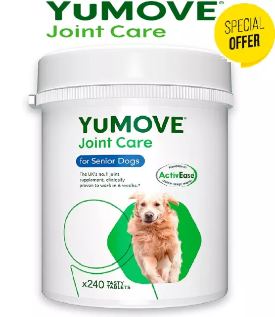 Lintbells YuMOVE senior Dog Joint Supplement for Stiff Older Dogs 240 Tablets UK