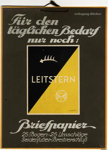Werbeschild, Leitstern, Briefpapier, um 1930.