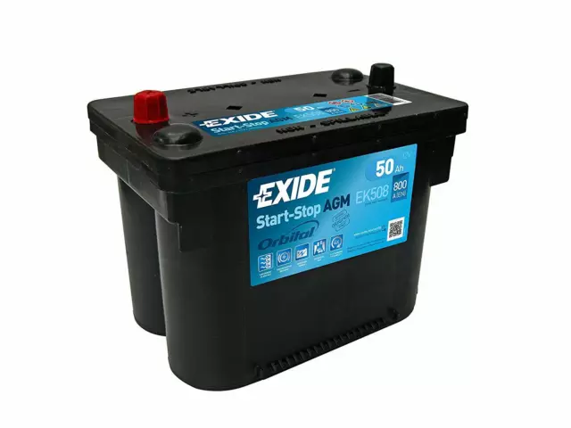 Exide EK508 Start Stopp AGM Autobatterie 50Ah 800A einsatzbereit 2