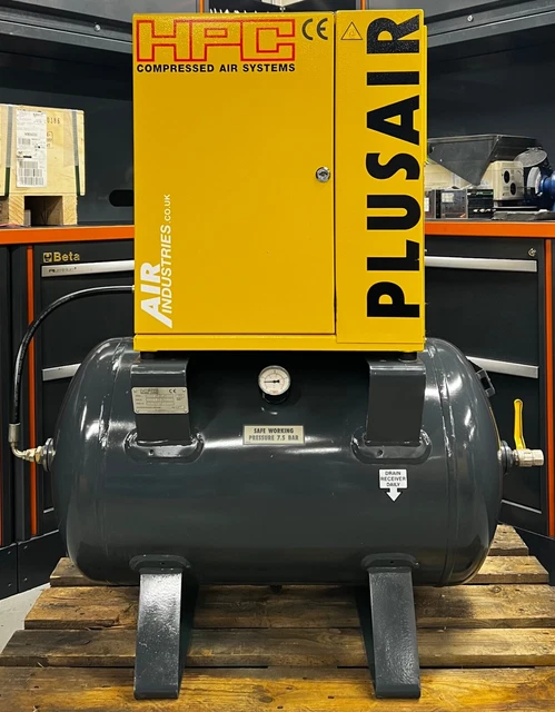 HPC / KAESER SX6 Receiver Mounted Rotary Screw Compressor, 4.0Kw! 5.5Hp ...