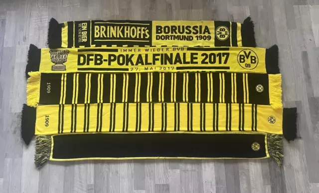 5x BVB Borussia Dortmund 1909 / Sammelauflösung / Webschal / Seidenschal NEU #01