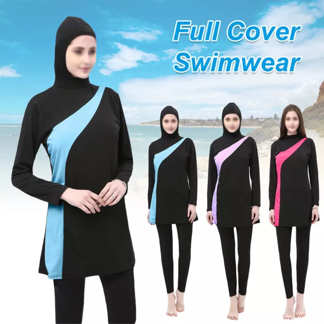 WOMENS GIRLS MUSLIM Islamic Modest Full Cover Burkini Swimwear
