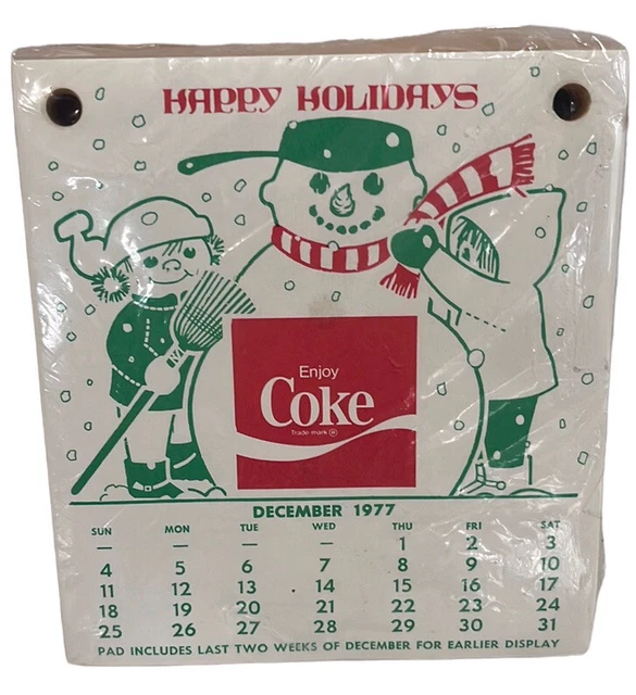 Vintage 1977/1978 COKE Calendar Refill Tear-Offs~NIP